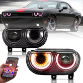 VLAND LED Headlights RGB Style for Dodge Challenger 2008-2014